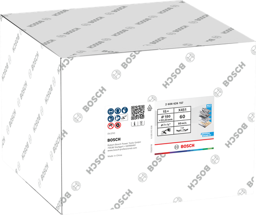 قرص رفرف Bosch X451 مقاس 180×22.23 مم، صندوق G60.